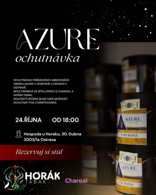 💨 Prémiový americký tabák Azure dorazil do Ostravy! Ve čtvrtek 24. října od 18:00 tě zveme do hospody U Horáků, kde...