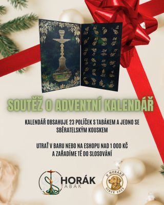 🎄 VÁNOČNÍ SOUTĚŽ O DÁREK V HODNOTĚ 3 800 Kč! 🎁🔥 Chceš získat náš prémiový adventní kalendář plný tabáku a jednoho...